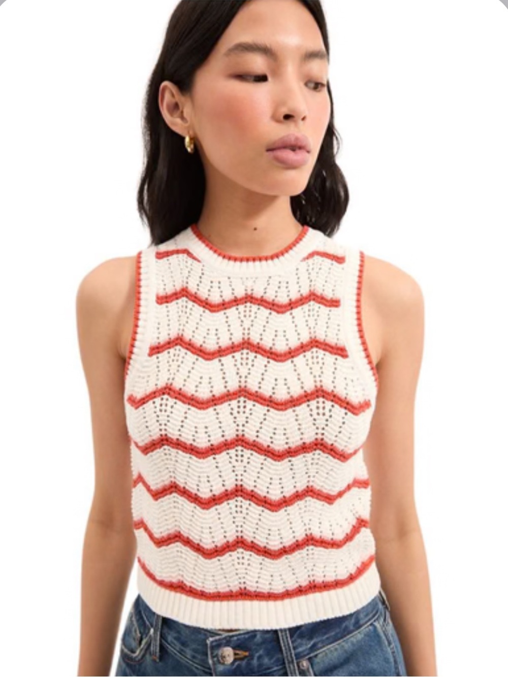 Veronica Beard Jerrel Cropped Knit Tank Top - Picture 2 of 7
